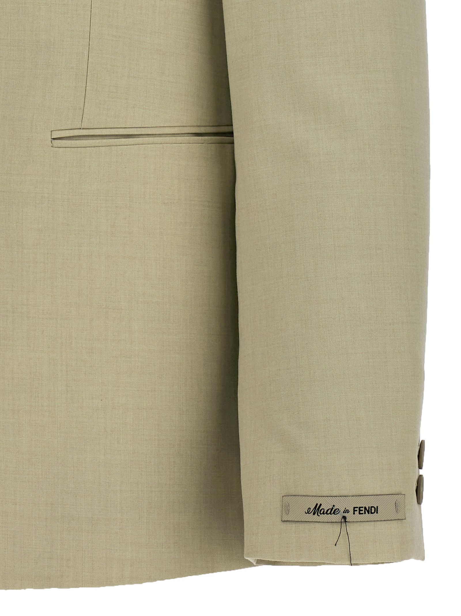 Fendi Single-Breasted Wool Blazer Size 52R - 4 Thumbnail