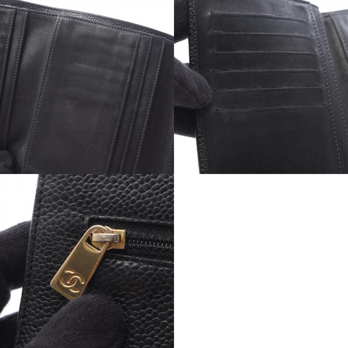 Chanel Chanel Chanel Coco Mark Grained Calfskin Wallet Leather Short Wallet Size ONE SIZE - 10 Thumbnail