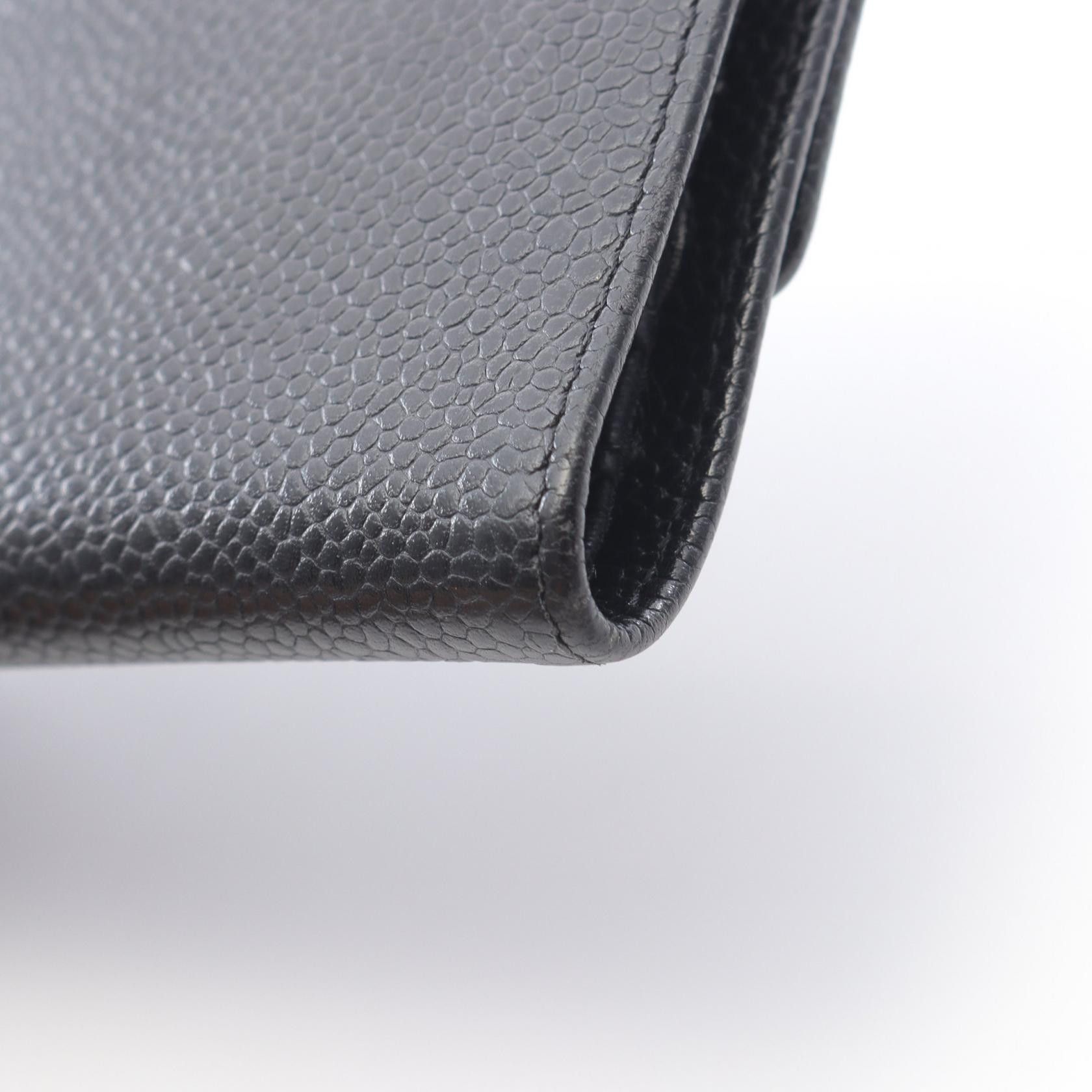 Chanel Chanel Chanel Coco Mark Grained Calfskin Wallet Leather Short Wallet Size ONE SIZE - 8 Thumbnail