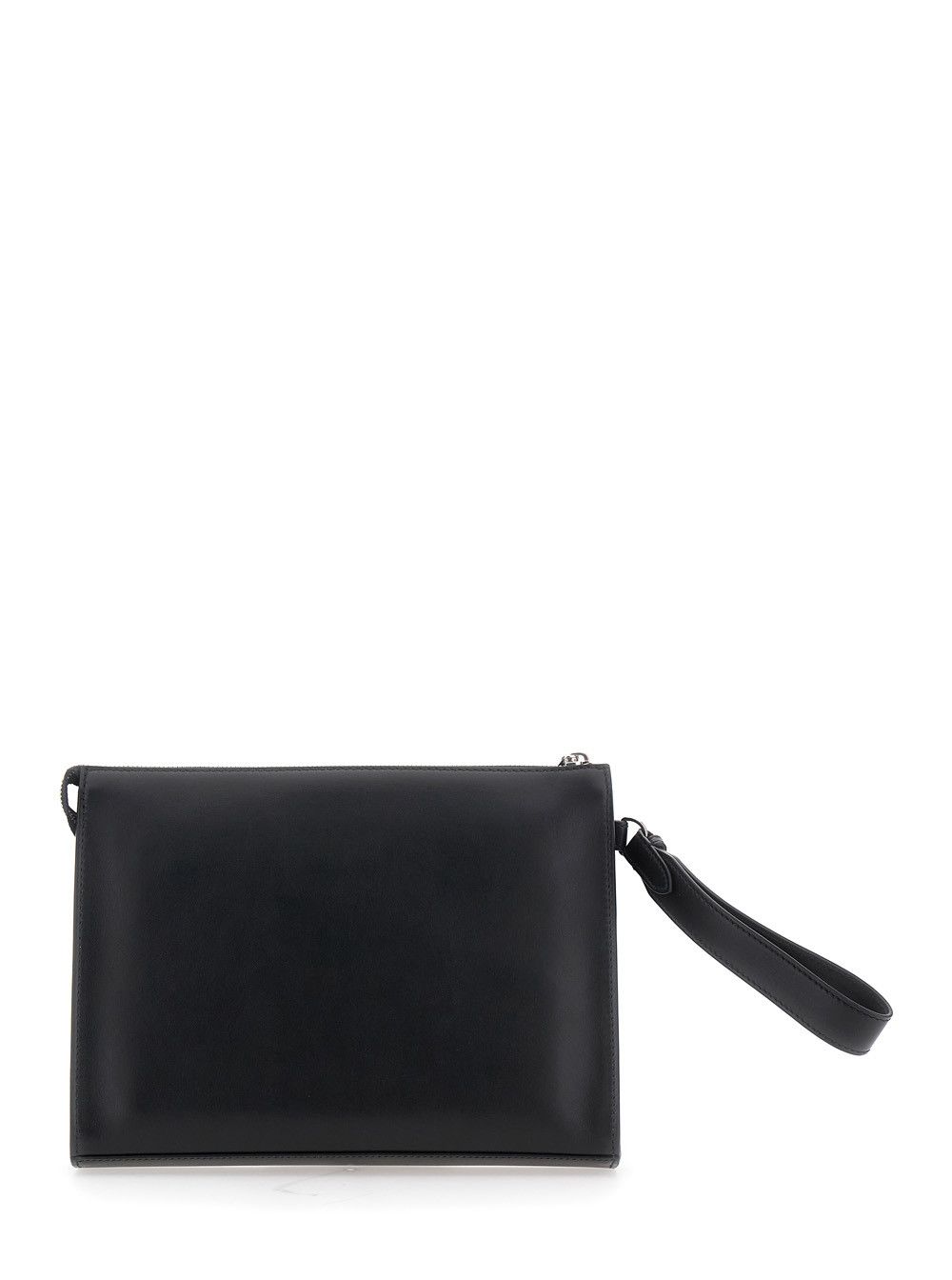 Fendi Black Cltuch with FF Motif and FF Logo Plaque in Leather Man Size ONE SIZE - 4 Thumbnail