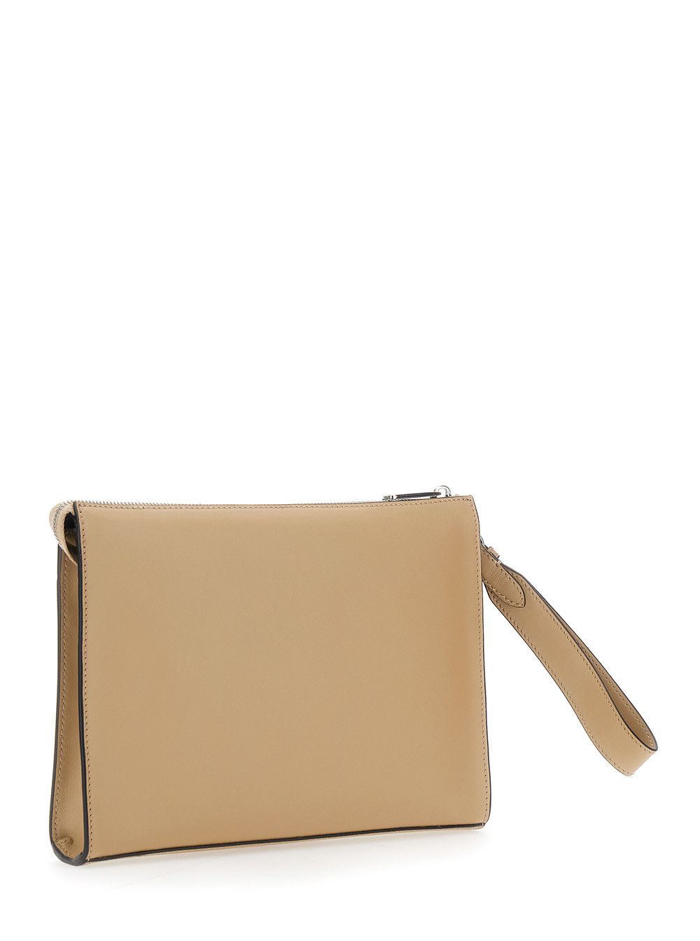 Fendi Beige Cltuch with FF Motif and FF Logo Plaque in Leather Man Size ONE SIZE - 3 Thumbnail
