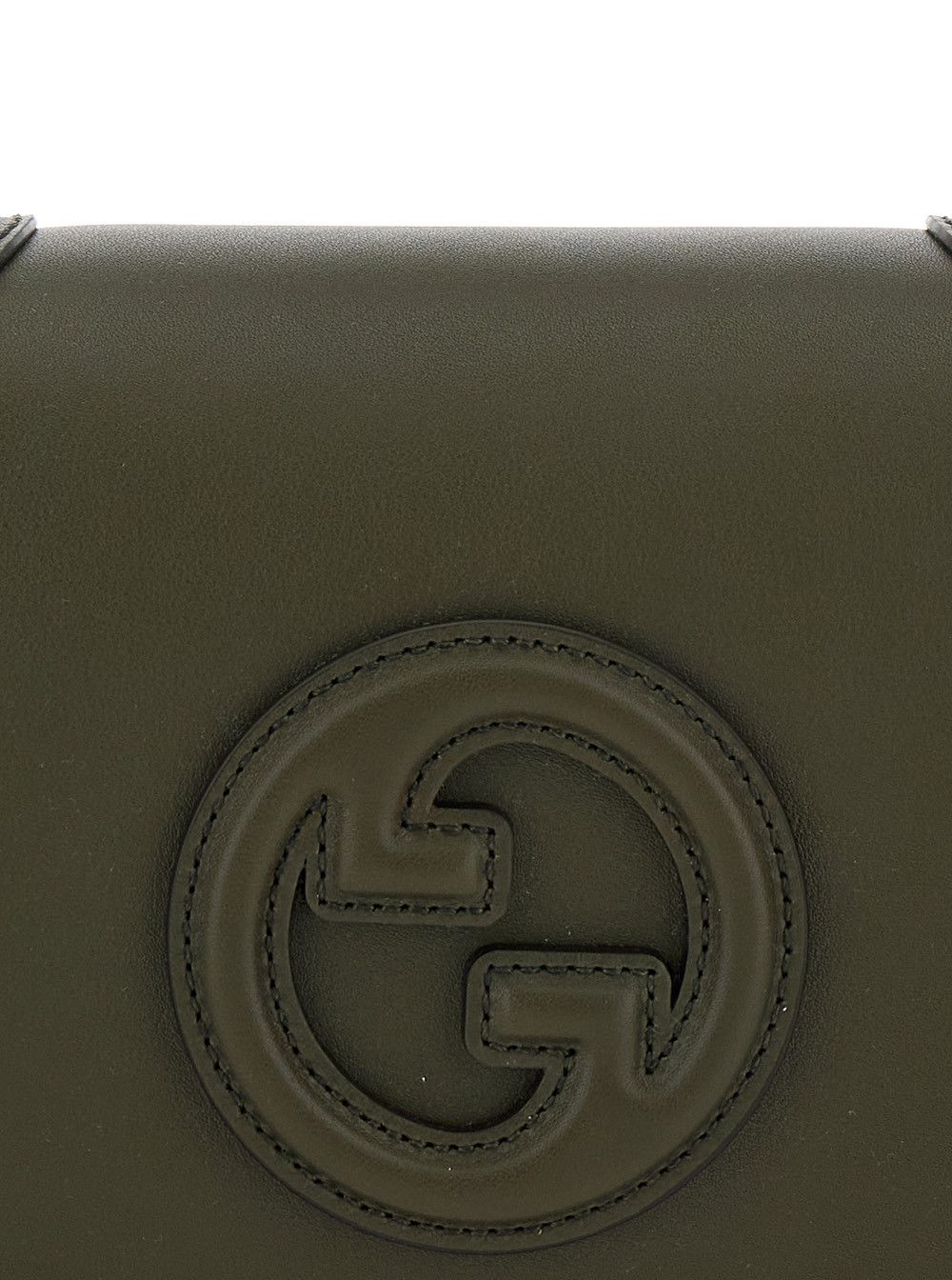 Gucci 'Blondie' Green Handbag with GG Logo Plaque on the Front in Leather Woman Size ONE SIZE - 5 Thumbnail