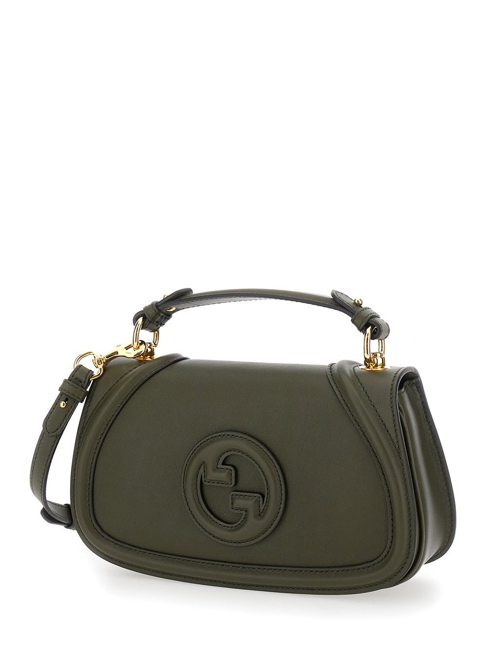 Gucci 'Blondie' Green Handbag with GG Logo Plaque on the Front in Leather Woman Size ONE SIZE - 2 Thumbnail