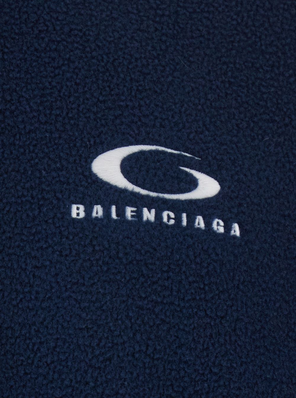 Balenciaga Blue Sweatshirt with Logo Detail on Front and Rear and Striped Detail on the Sleeve in Tech Fabric Man Size US XS / EU 42 / 0 - 3 Thumbnail