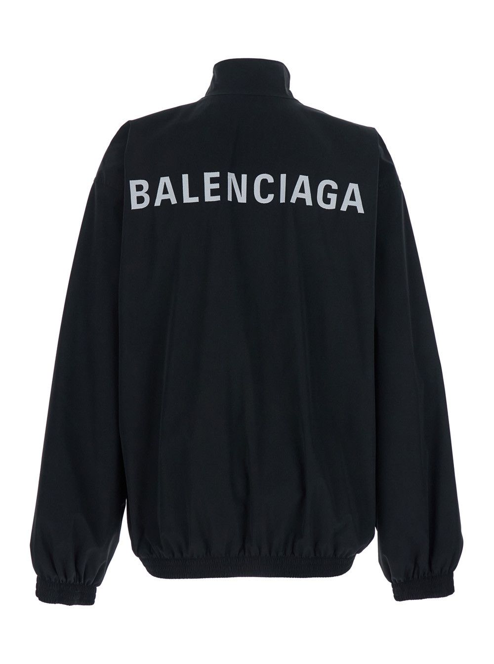 Balenciaga Black High Neck Sweatshirt with Logo Lettering on Front and Rear in Tech Fabric Man Size US XS / EU 42 / 0 - 2 Thumbnail