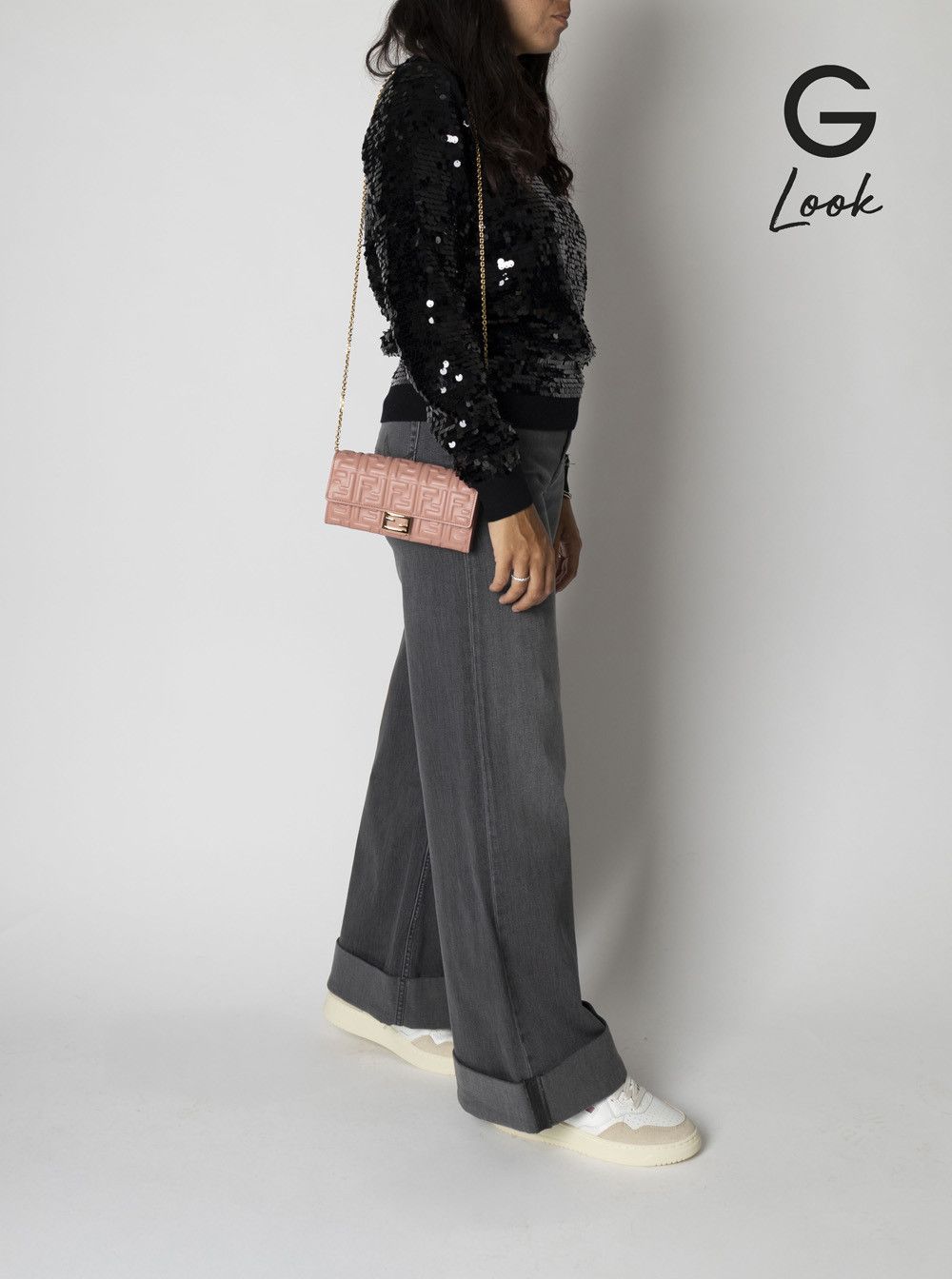 Fendi “Continental” Pink Mini Bag with All-Over FF Pattern in Embossed Leather Woman Size ONE SIZE - 6 Thumbnail