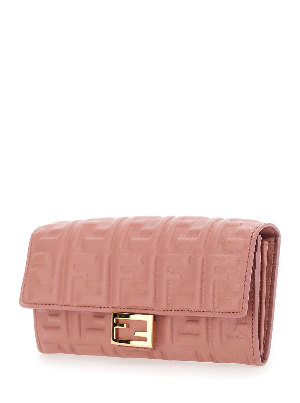 Fendi “Continental” Pink Mini Bag with All-Over FF Pattern in Embossed Leather Woman Size ONE SIZE - 2 Thumbnail
