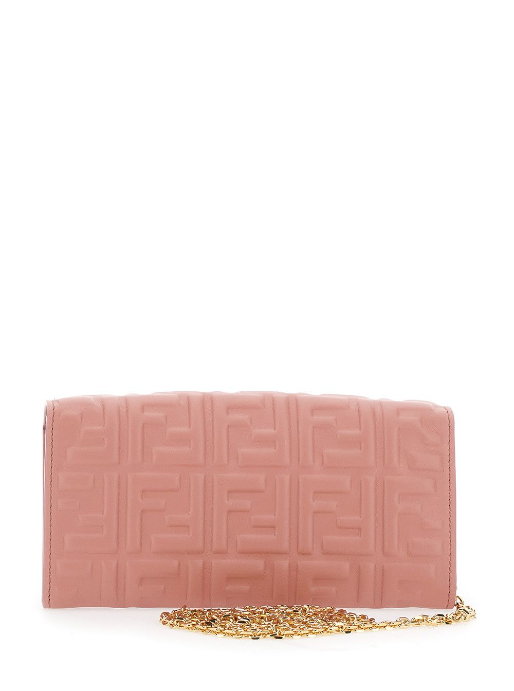 Fendi “Continental” Pink Mini Bag with All-Over FF Pattern in Embossed Leather Woman Size ONE SIZE - 4 Thumbnail