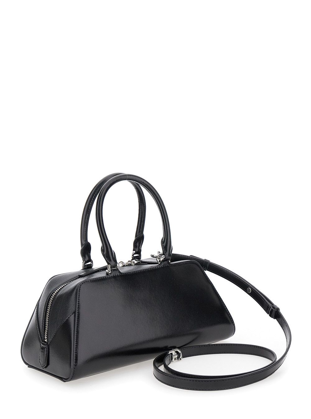 Givenchy Black Small 'Antigona East West' Handbag with Adjustable and Removable Shoulder Strap and Lettering Logo on the Front in Leather for Women Size ONE SIZE - 3 Thumbnail