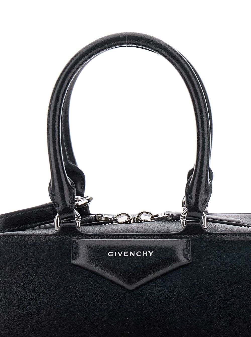 Givenchy Black Small 'Antigona East West' Handbag with Adjustable and Removable Shoulder Strap and Lettering Logo on the Front in Leather for Women Size ONE SIZE - 5 Thumbnail