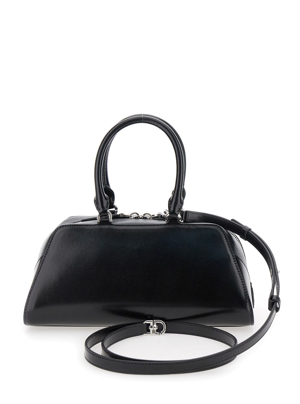Givenchy Black Small 'Antigona East West' Handbag with Adjustable and Removable Shoulder Strap and Lettering Logo on the Front in Leather for Women Size ONE SIZE - 4 Thumbnail