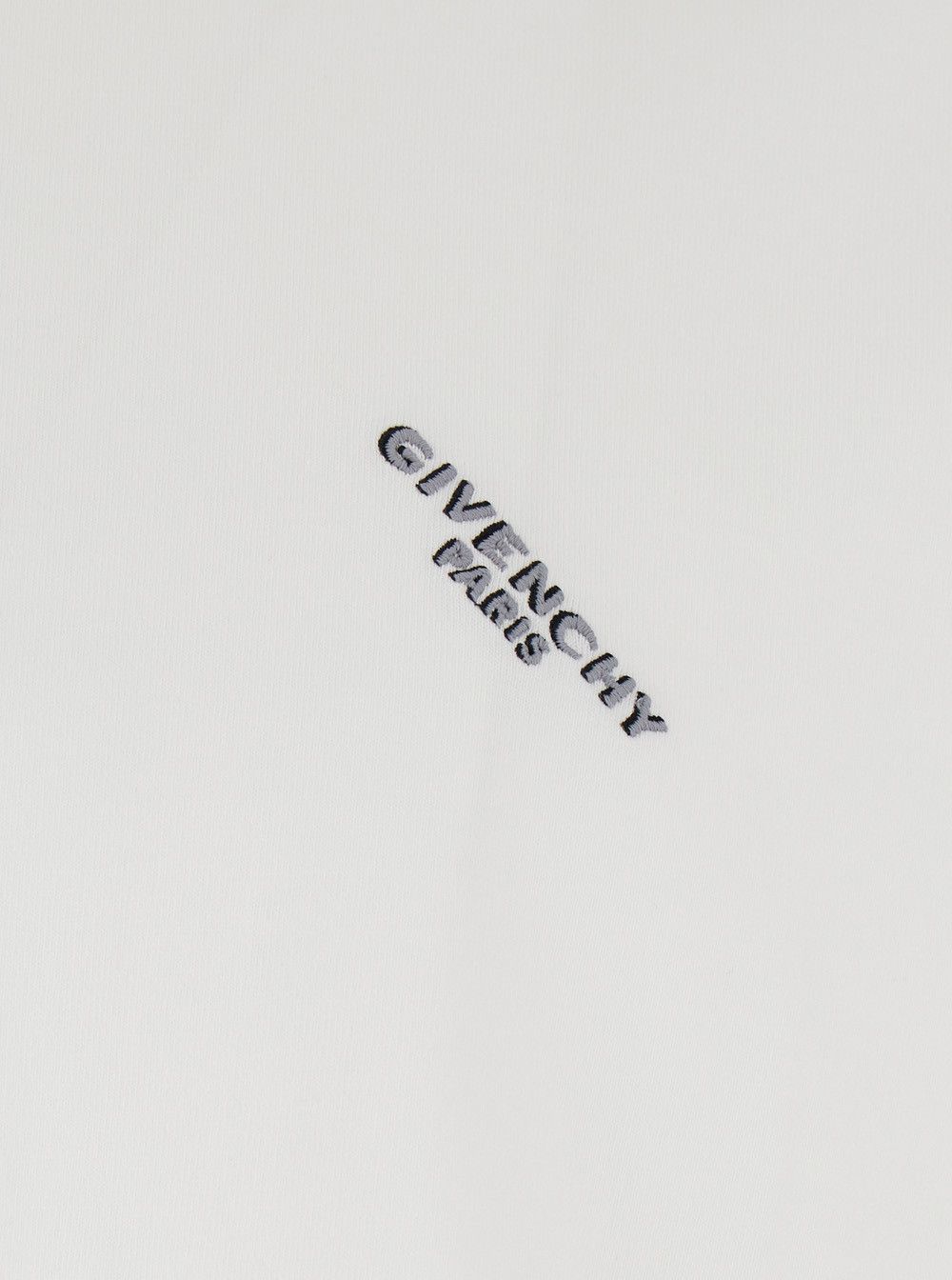 Givenchy White T-Shirt with Diagonal Embroidered Logo in Cotton Man Size US XL / EU 56 / 4 - 3 Thumbnail
