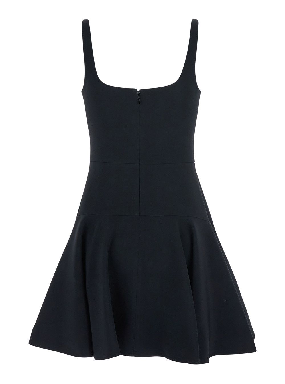 Givenchy Black Mini Dress with Flared Skirt and Square Neckline in Viscose Blend Stretch Woman Size M / US 6-8 / IT 42-44 - 2 Thumbnail