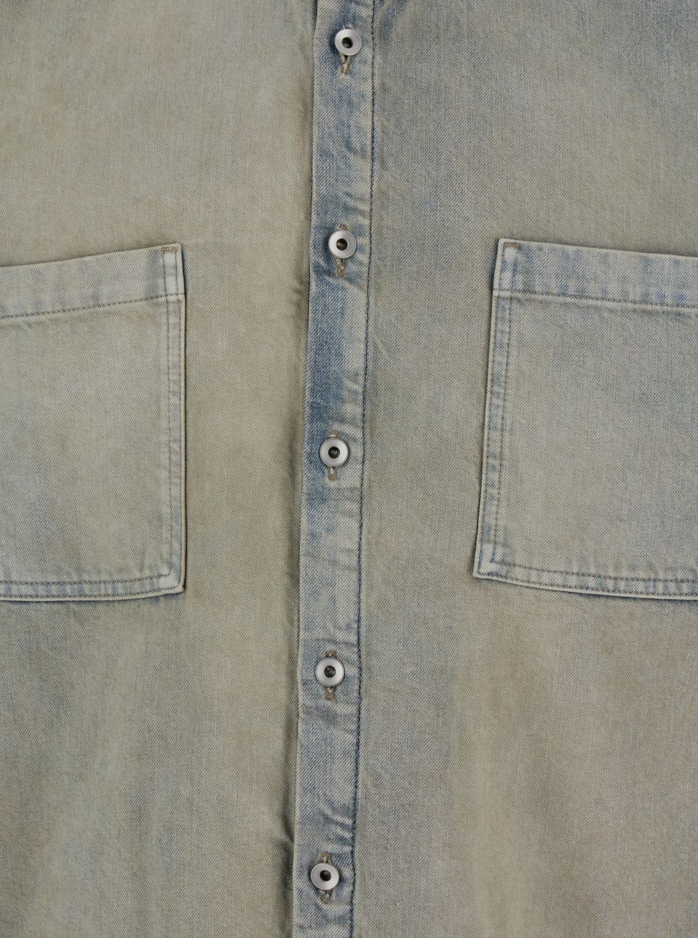 Rick Owens Drkshdw Light Blue Jacket with Classic Collar and Drawstring Detail on the Waist in Denim Man Size US S / EU 44-46 / 1 - 3 Thumbnail