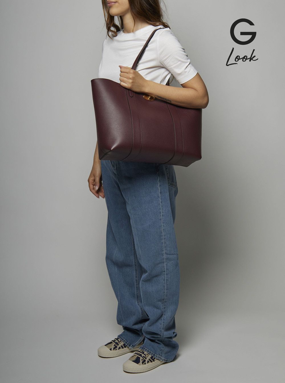 Mulberry 'Bayswater Small' Bordeaux Tote Bag with Postman's Lock Closure in Leather Woman Size ONE SIZE - 6 Thumbnail