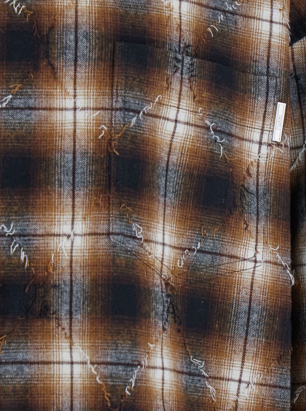 Juun.J Multicolor Shirt with Classic Collar and All-Over Check Motif in Cotton Man Size US M / EU 48-50 / 2 - 3 Thumbnail