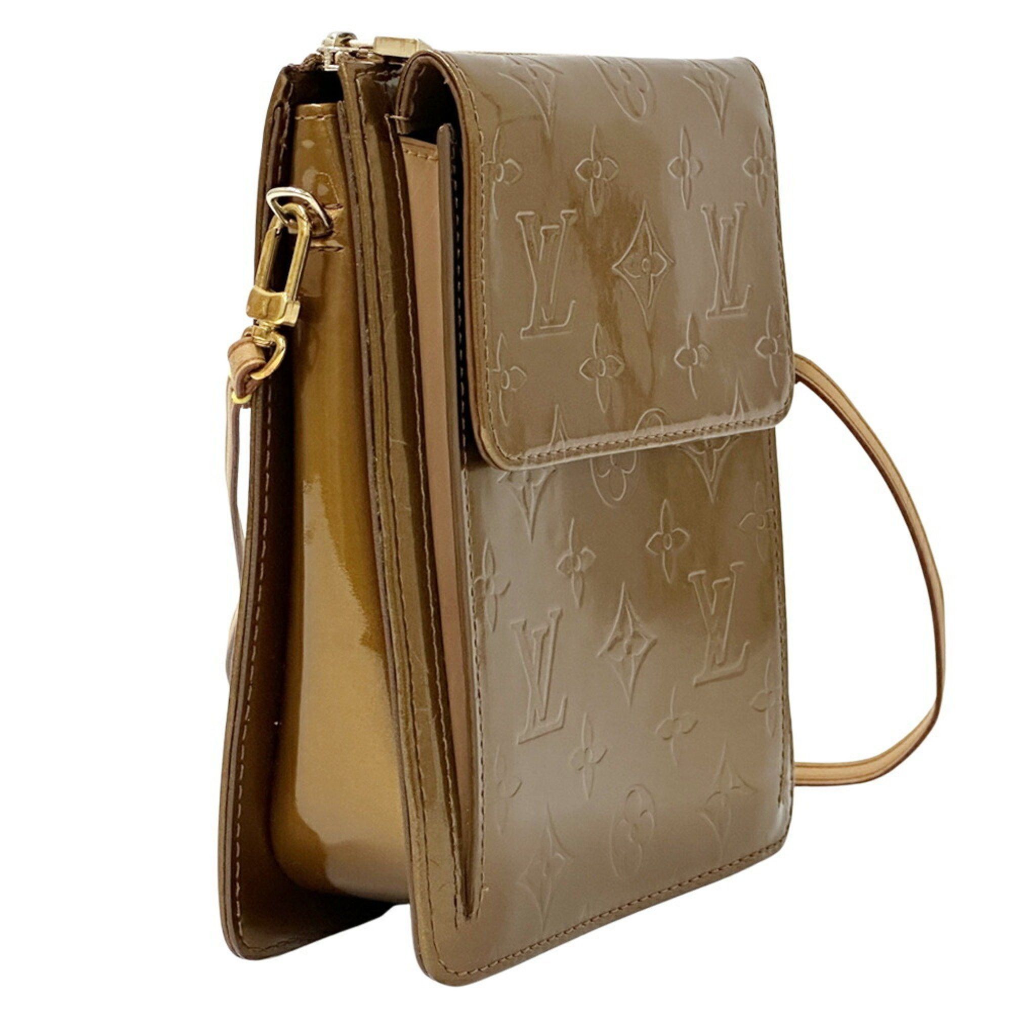 Brown Lv Square Sling Bag Louis Vuitton Monogram Vernis Women's