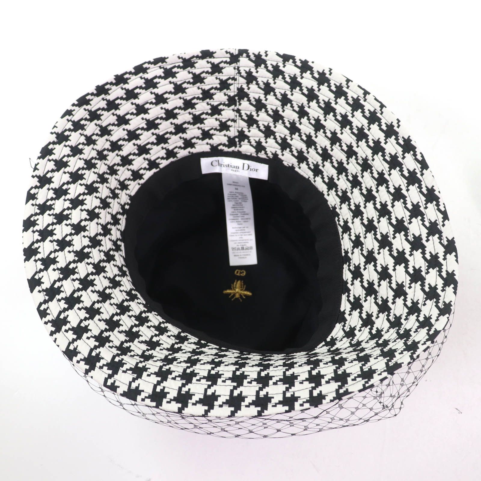 Dior Dior Christian Dior Houndstooth Tulle Hat Cotton Hats 04MON924G153 DUTY FREE for USA Size ONE SIZE - 7 Thumbnail