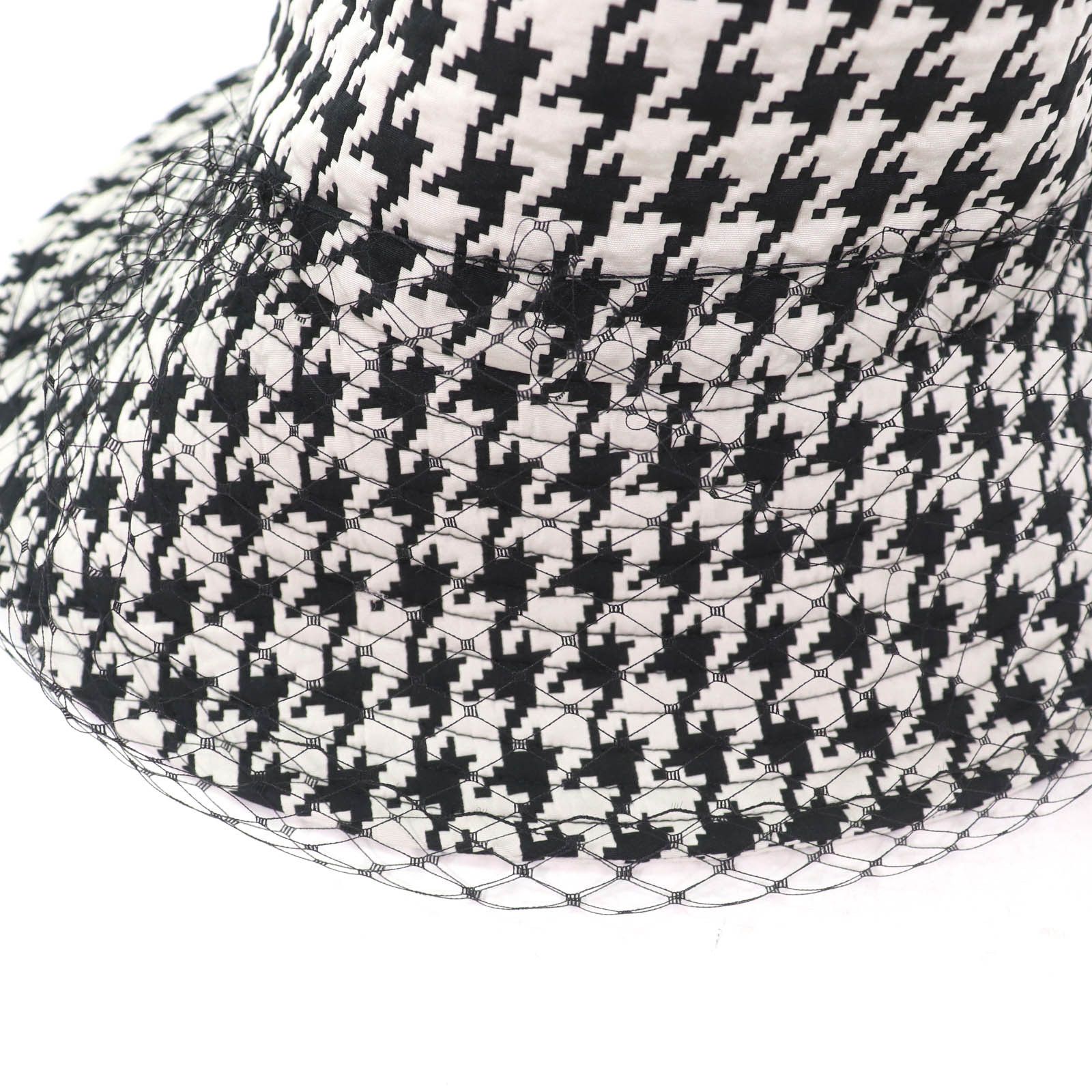 Dior Dior Christian Dior Houndstooth Tulle Hat Cotton Hats 04MON924G153 DUTY FREE for USA Size ONE SIZE - 6 Thumbnail