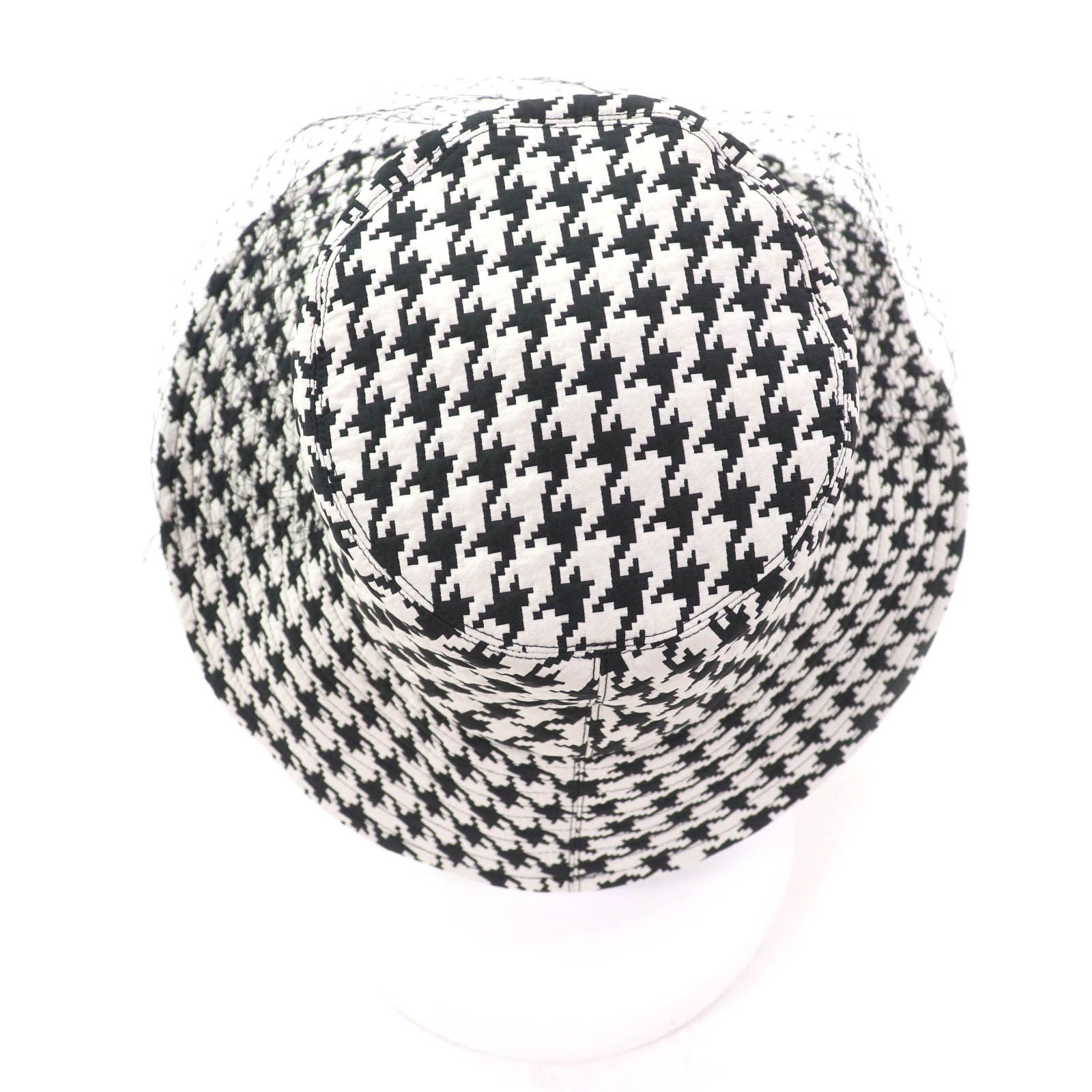 Dior Dior Christian Dior Houndstooth Tulle Hat Cotton Hats 04MON924G153 DUTY FREE for USA Size ONE SIZE - 4 Thumbnail