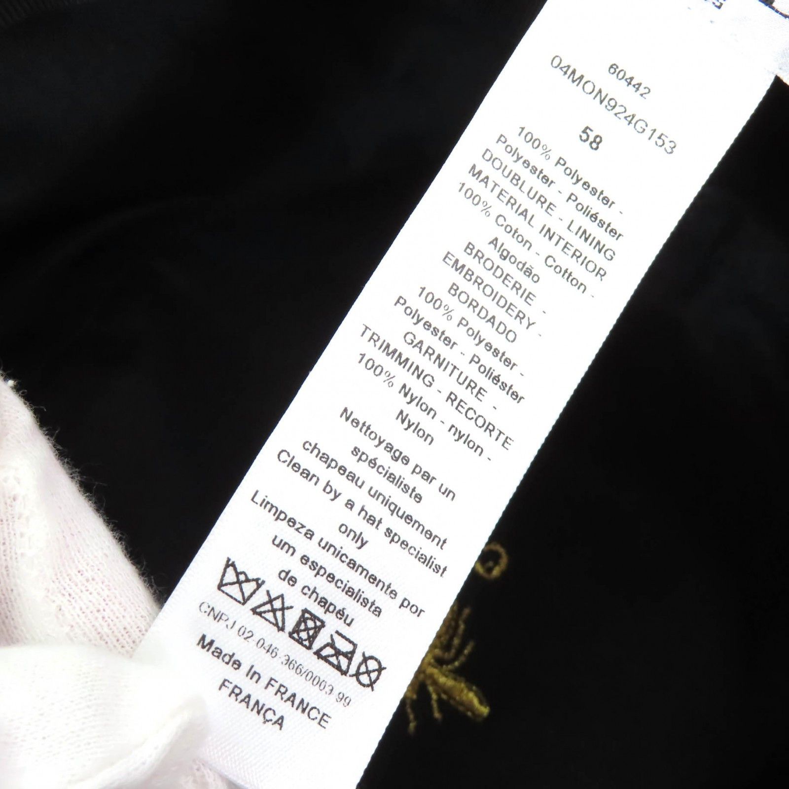 Dior Dior Christian Dior Houndstooth Tulle Hat Cotton Hats 04MON924G153 DUTY FREE for USA Size ONE SIZE - 10 Thumbnail