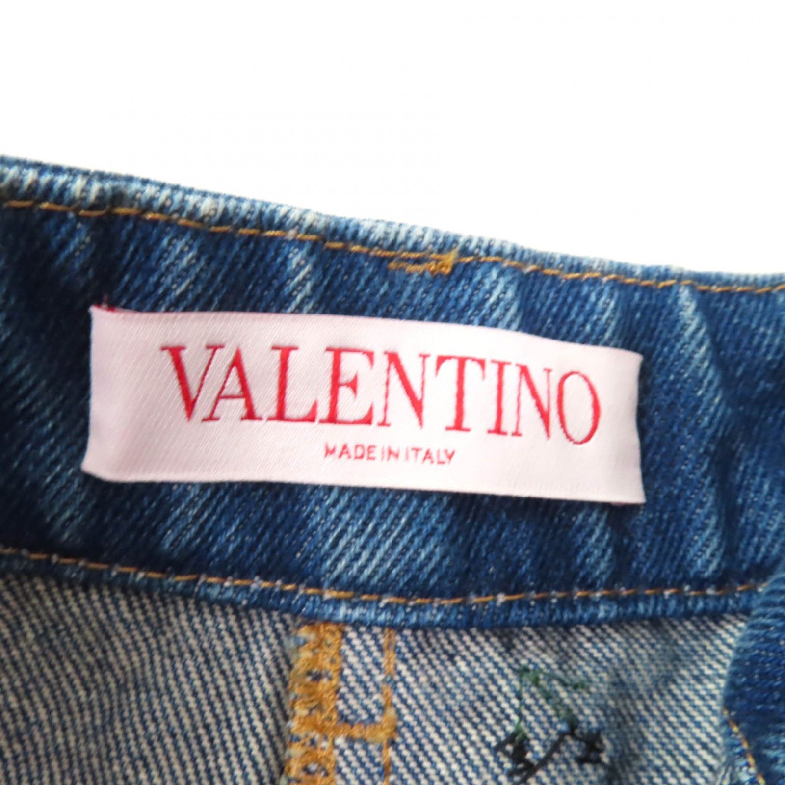 Valentino Valentino Valentino Fruit Bejeweled Denim Cotton Shorts Denim Shorts XB3DD13R6UK Size ONE SIZE - 8 Thumbnail