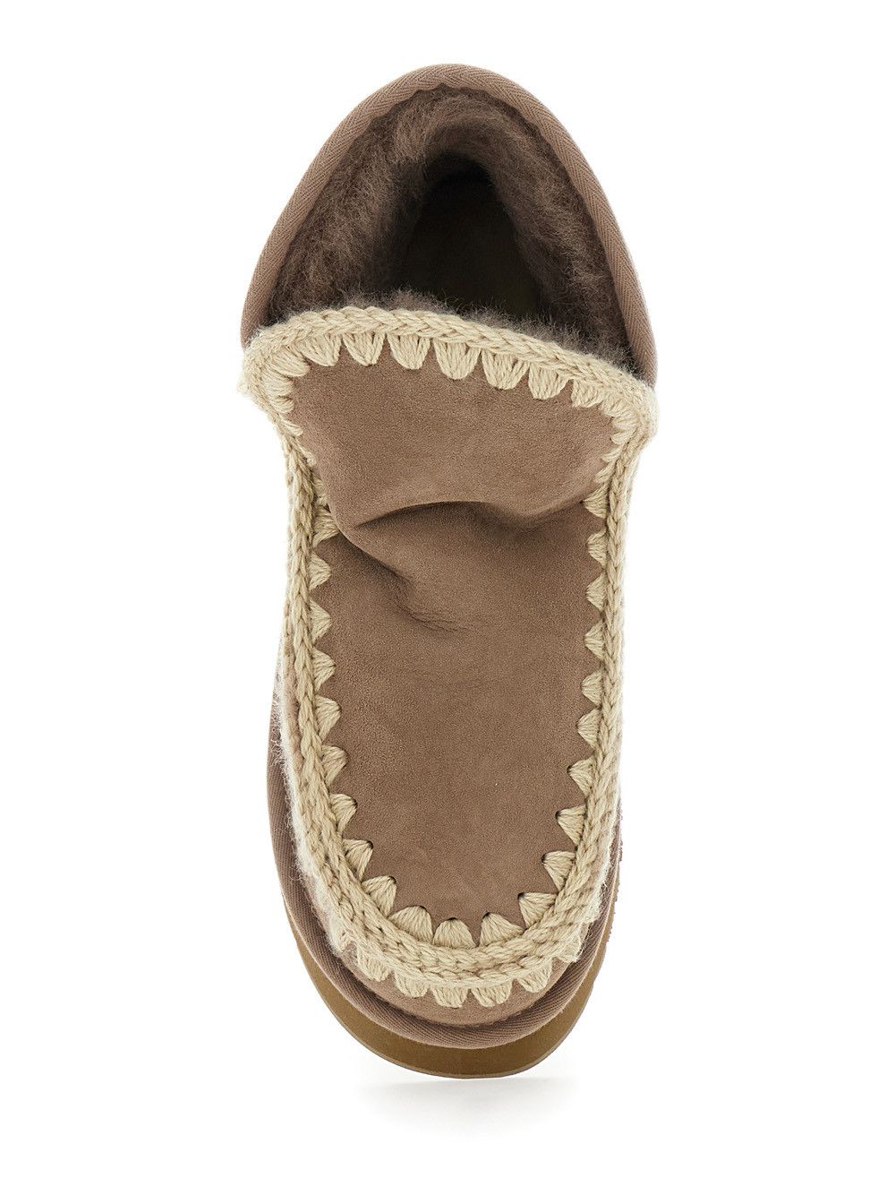 Mou 'Mini Eskimo' Brown Ankle Boots with Logo Patch on the Rear in Leather and Suede Woman Size US 7 / IT 37 - 4 Thumbnail