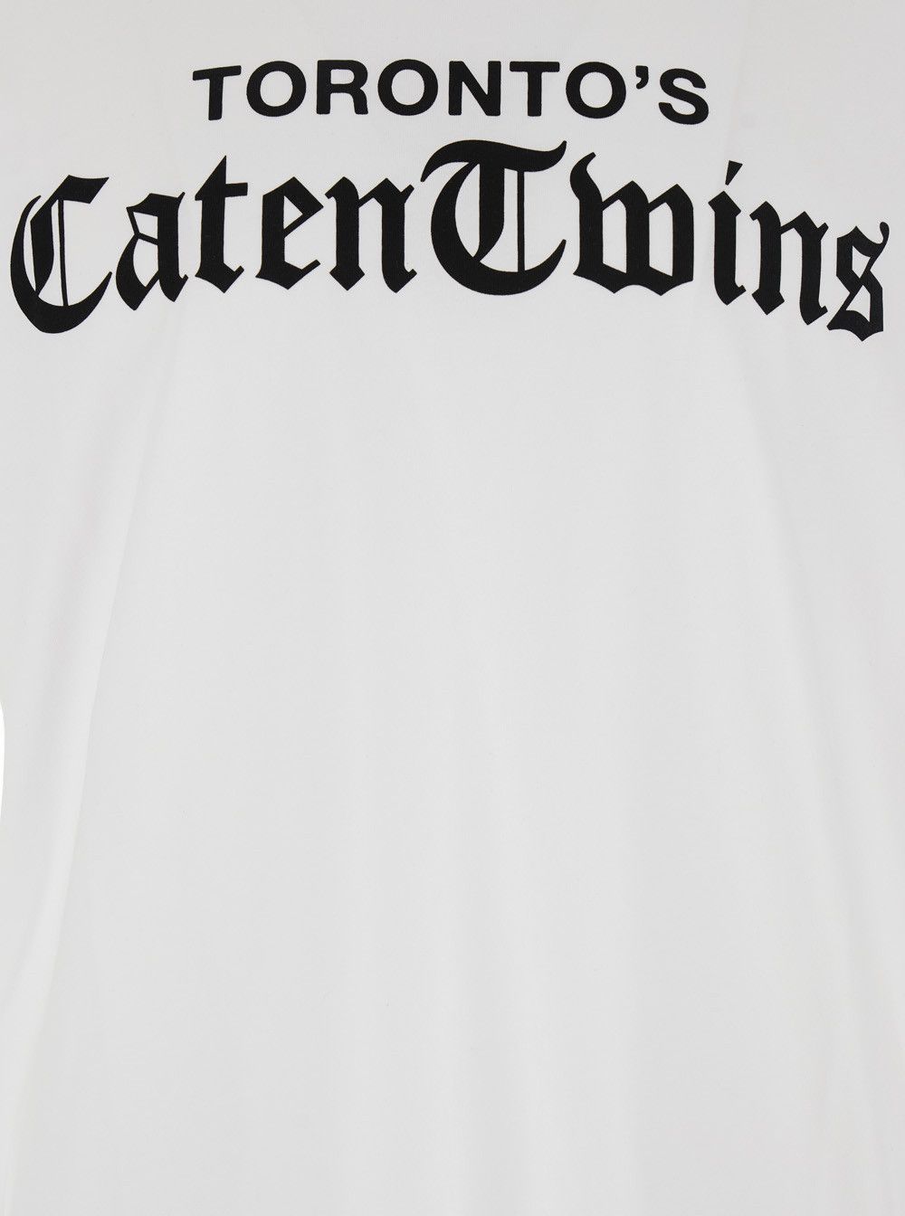 White T-Shirt with Logo on the Front in Cotton Man