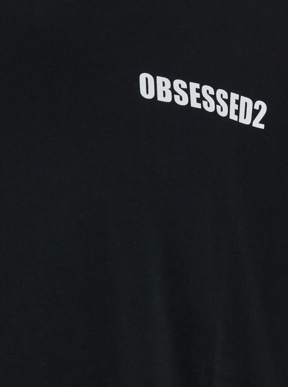 Black T-Shirt with Logo on the Front in Cotton Man
