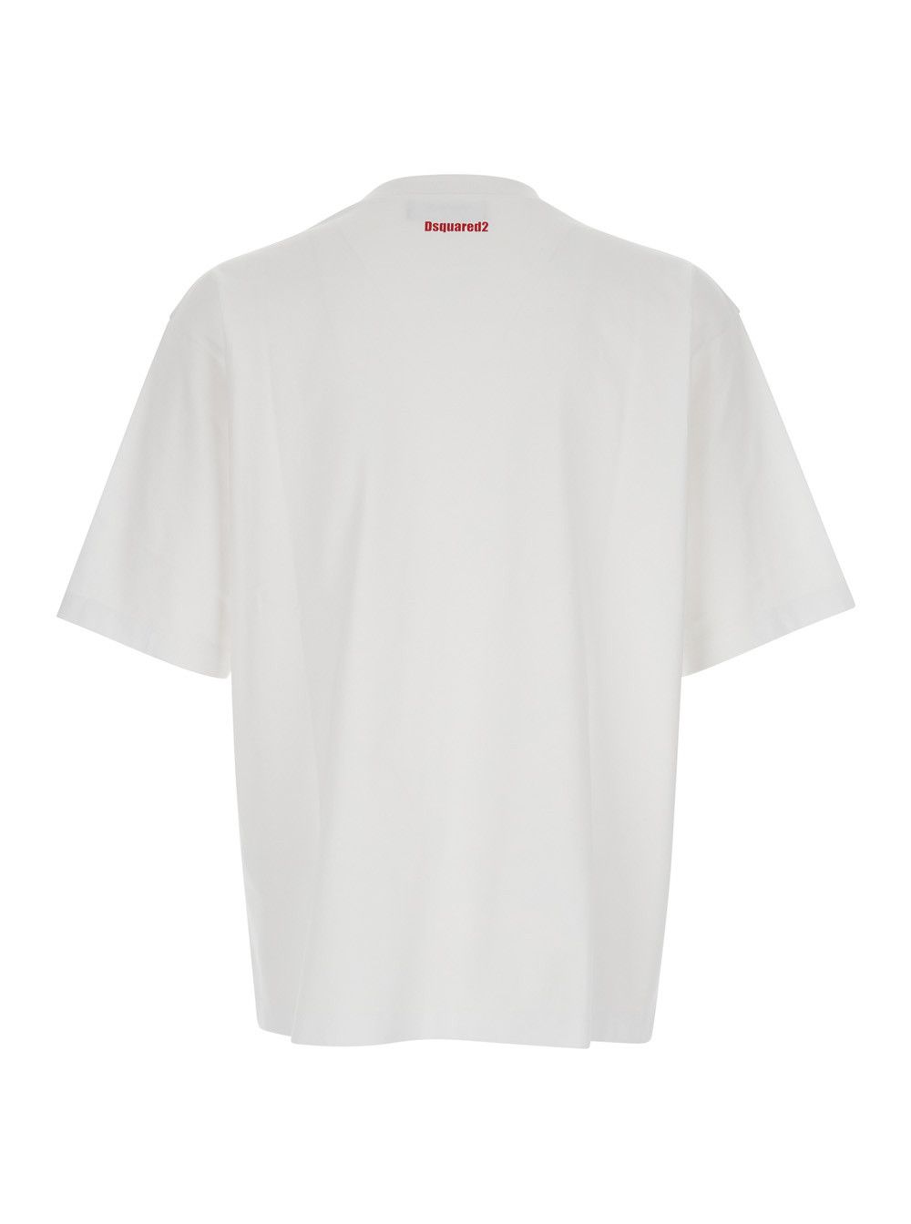 Dsquared2 White T-Shirt with Logo on the Front in Cotton Man Size US XL / EU 56 / 4 - 2 Thumbnail