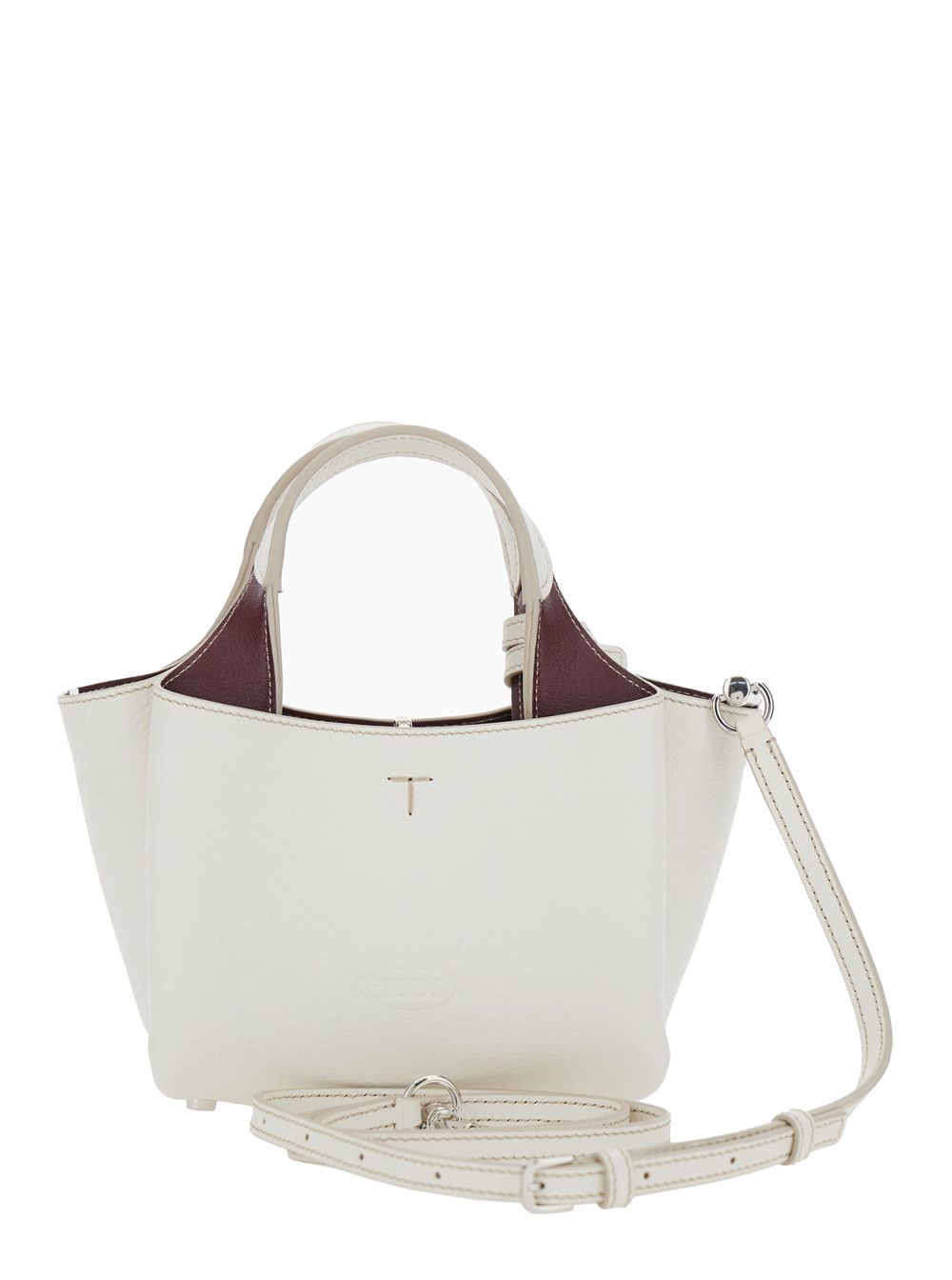 Tod's Handbag 'Bag' with Removable Metal Pendant in White Leather for Women Size ONE SIZE - 4 Thumbnail