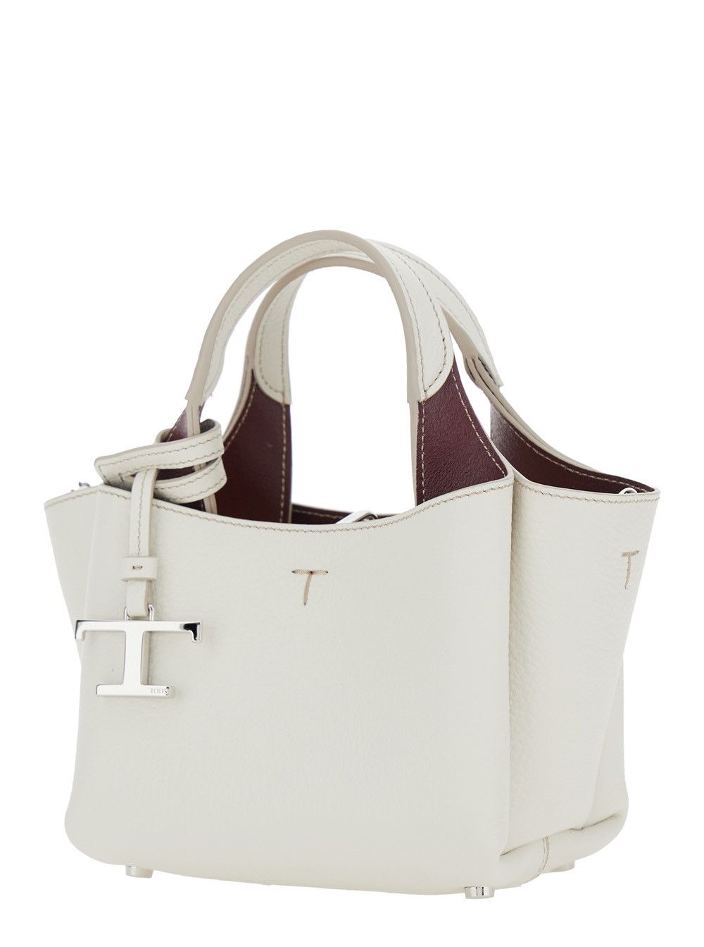Tod's Handbag 'Bag' with Removable Metal Pendant in White Leather for Women Size ONE SIZE - 2 Thumbnail