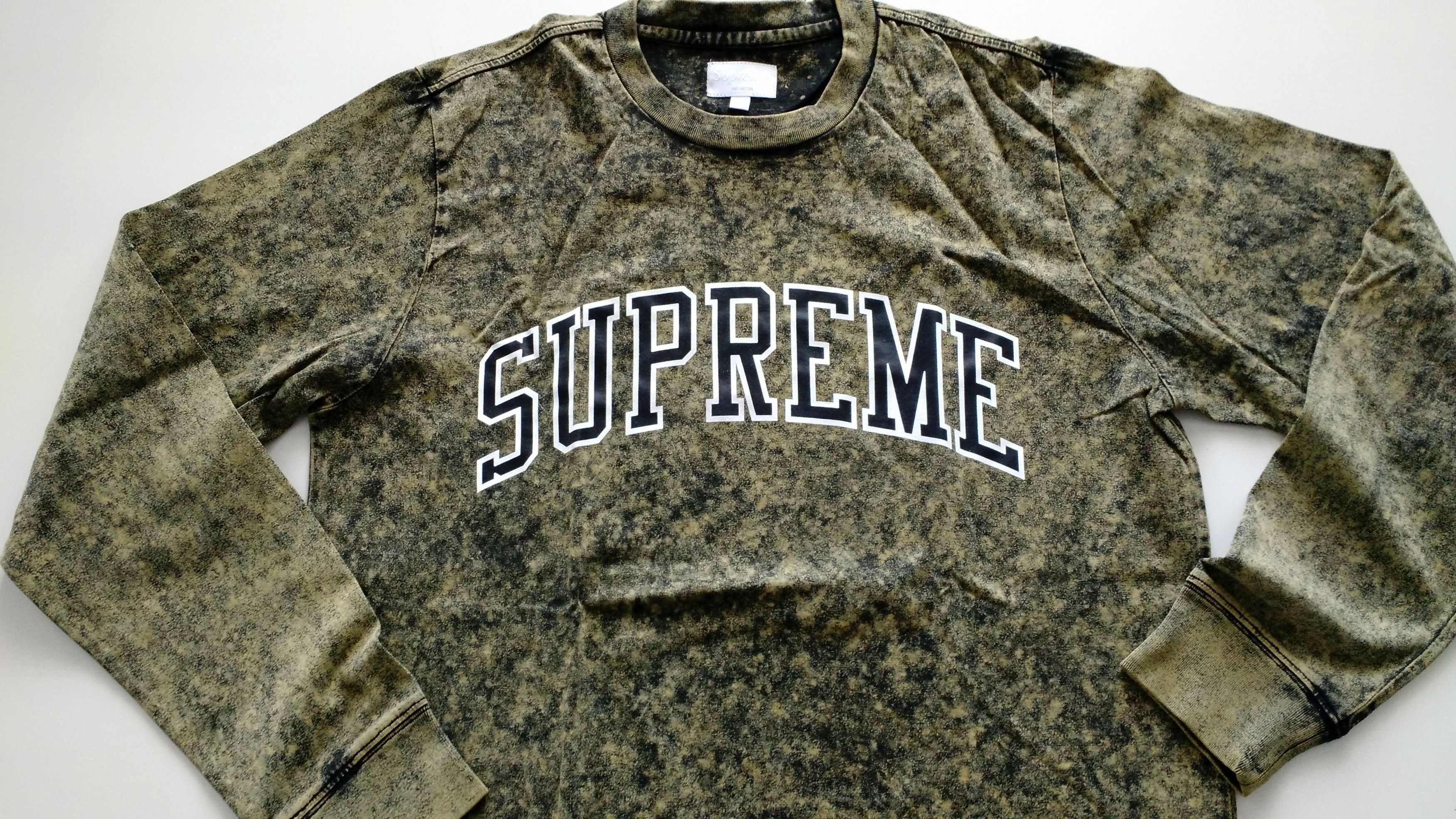 トップス Supreme Acid Wash Arc Logo LS Tee Indigo Supreme Acid Wash Arc Logo LS Top 
