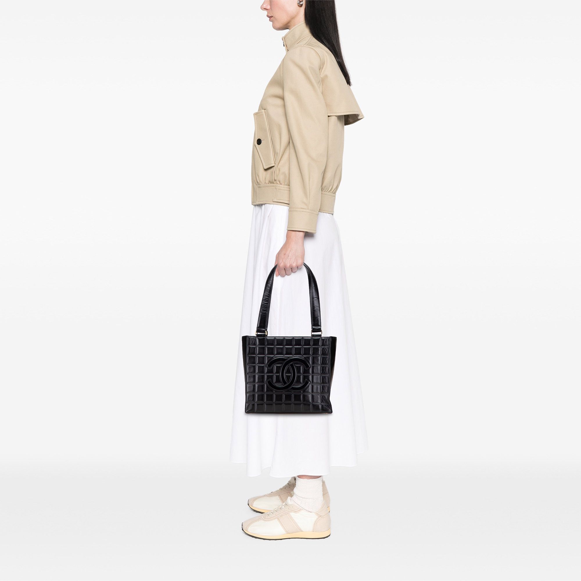 Chanel Chanel CC Choco Bar Lambskin Tote Size ONE SIZE - 11 Thumbnail