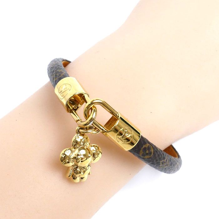Louis Vuitton Louis Vuitton Louis Vuitton Vivienne Monogram Calf Bracelet Canvas Bracelet M6773 Size ONE SIZE - 6 Thumbnail