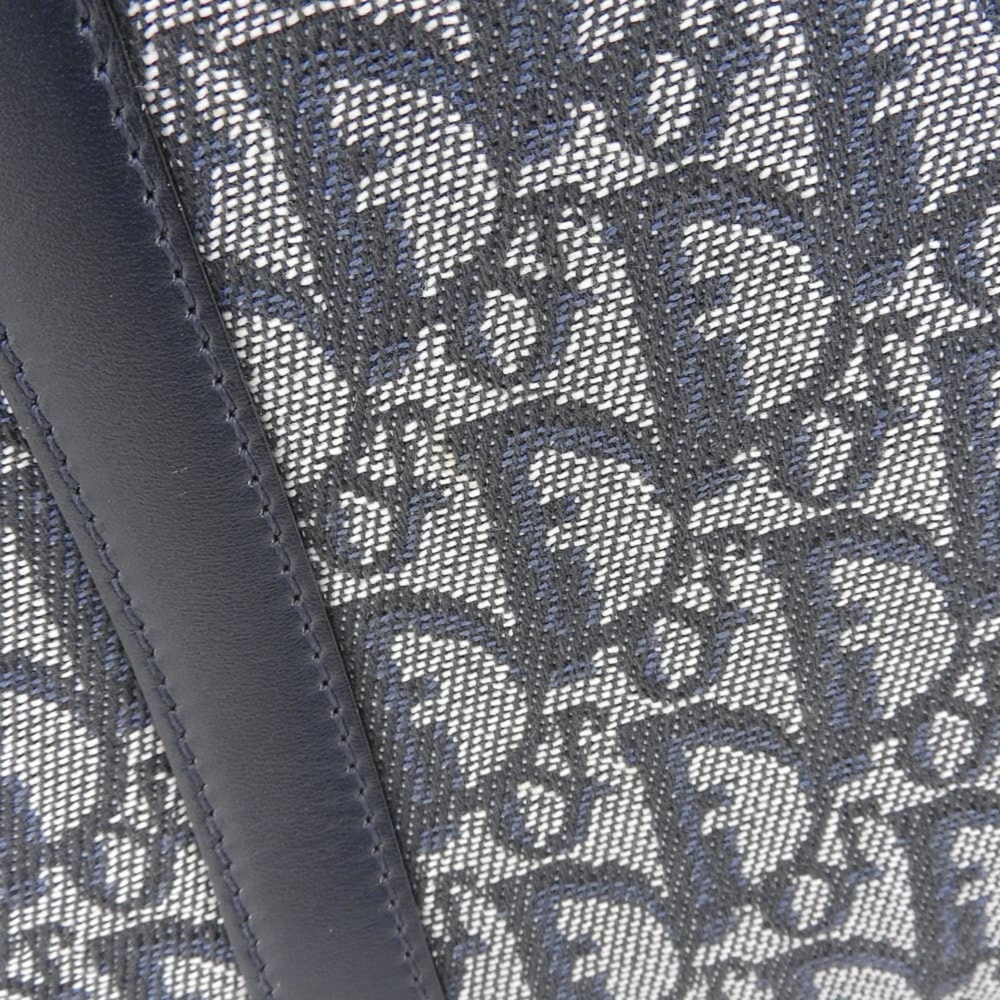 Dior Christian Dior Trotter Pattern Handbag BOBO111 Tote Bag Navy Size ONE SIZE - 6 Thumbnail