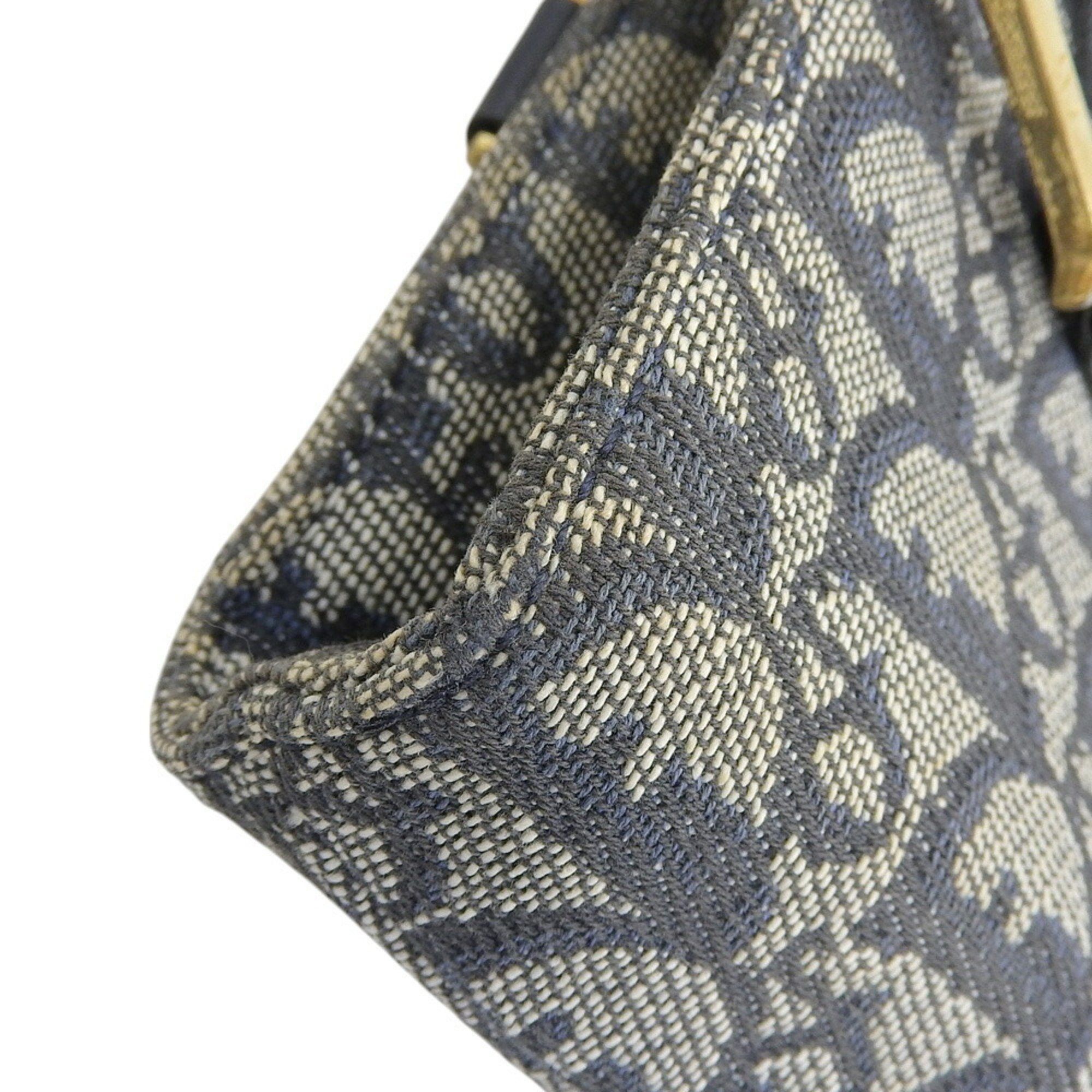 Dior Christian Dior Trotter Pattern Handbag BOBO111 Tote Bag Navy Size ONE SIZE - 7 Thumbnail