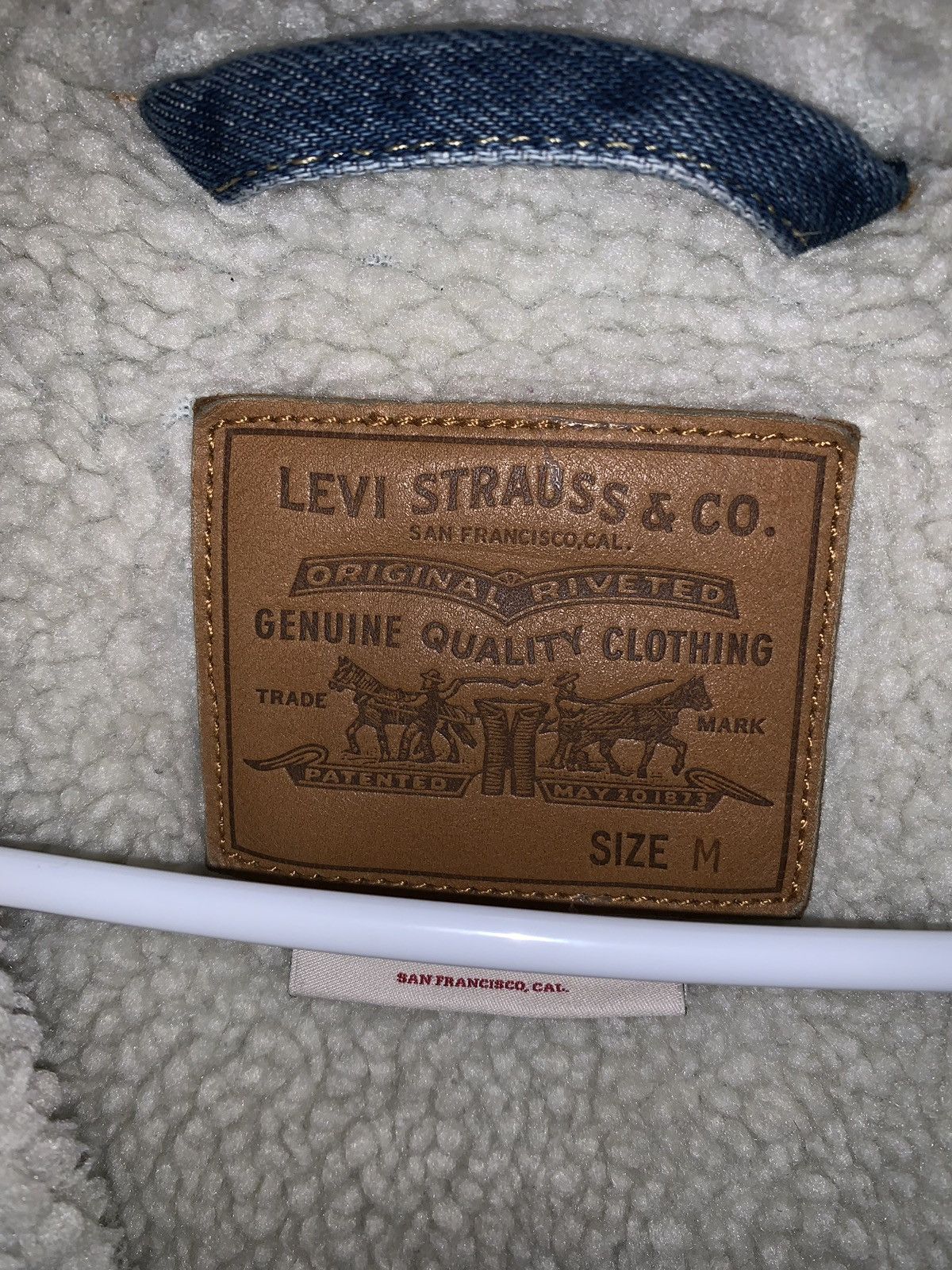 Levi's Levis Denim Sherpa Trucker Jacket Size US M / EU 48-50 / 2 - 2 Thumbnail