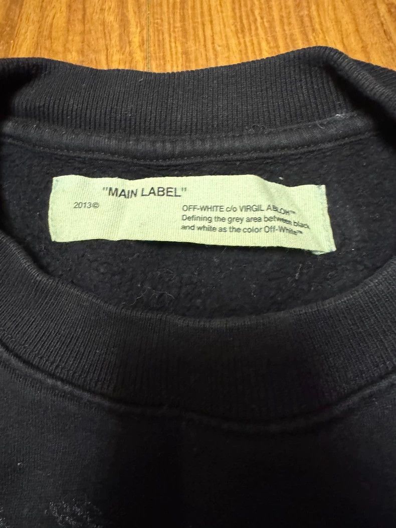 Vintage OFF-WHITE Black Printed Sweatshirt S Size US S / EU 44-46 / 1 - 3 Thumbnail