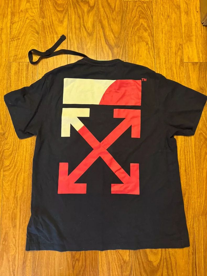 Vintage Off-White Black Short Sleeve T-Shirt Size US L / EU 52-54 / 3 - 2 Thumbnail