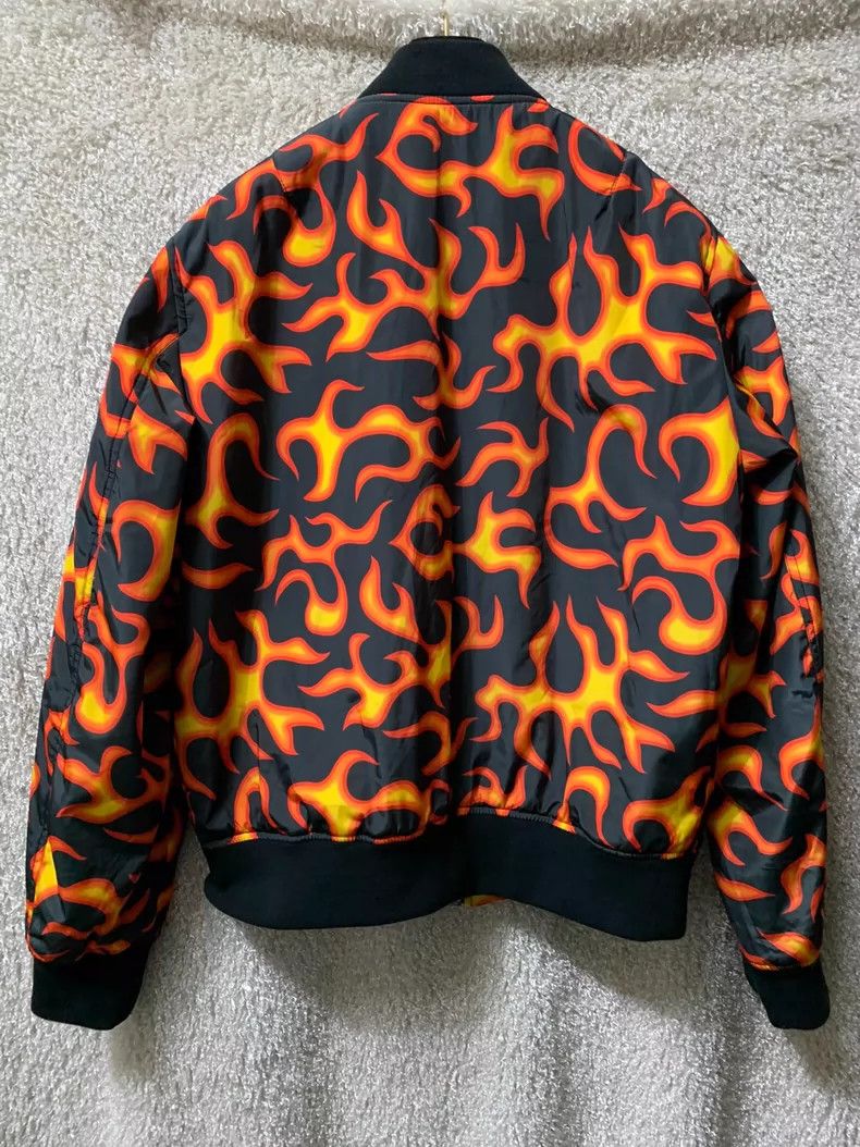 Moschino Moschino Love Flame Print Bomber Jacket Size US L / EU 52-54 / 3 - 8 Thumbnail