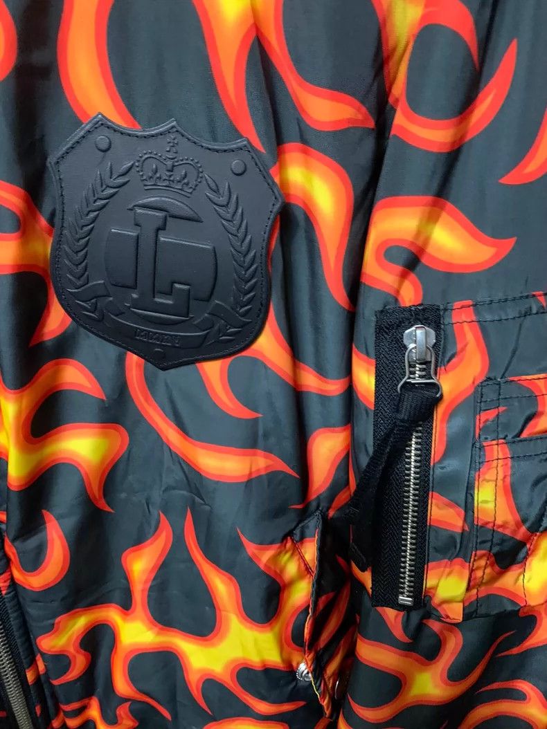 Moschino Moschino Love Flame Print Bomber Jacket Size US L / EU 52-54 / 3 - 4 Thumbnail