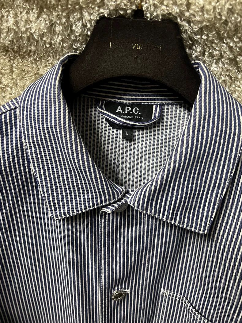 Carhartt A.P.C. Men's Striped Workwear Jacket Size US L / EU 52-54 / 3 - 3 Thumbnail