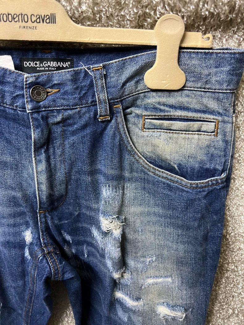 Dolce & Gabbana Dolce Gabbana Men's Distressed Jeans Size US 44 / EU 60 - 4 Thumbnail