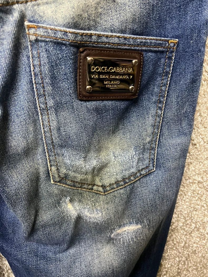 Dolce & Gabbana Dolce Gabbana Men's Distressed Jeans Size US 44 / EU 60 - 6 Thumbnail
