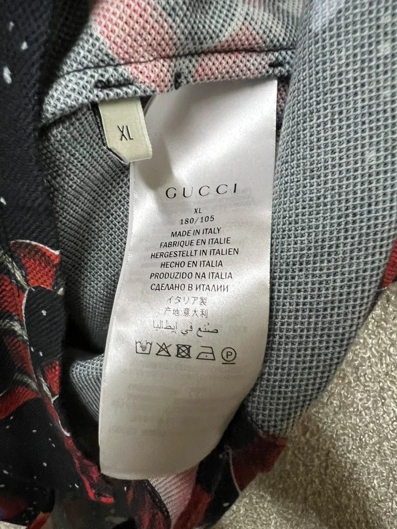 Gucci Gucci Men's Snake & Planets Print Polo Size US XL / EU 56 / 4 - 6 Thumbnail