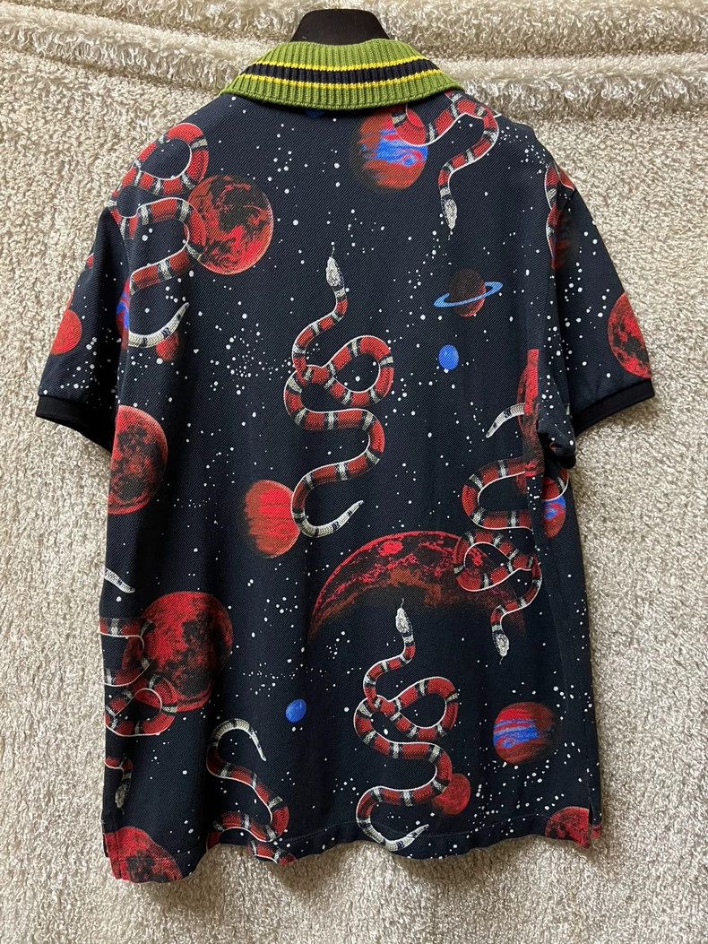 Gucci Gucci Men's Snake & Planets Print Polo Size US XL / EU 56 / 4 - 8 Thumbnail