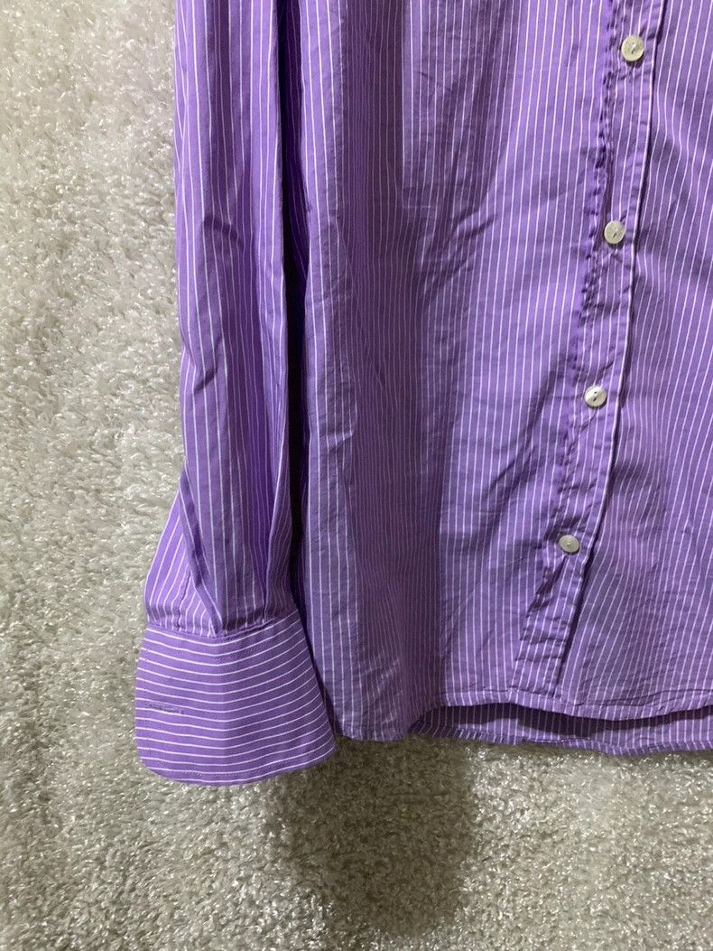 Dolce & Gabbana Dolce & Gabbana Men's Purple Striped Shirt Size US M / EU 48-50 / 2 - 2 Thumbnail