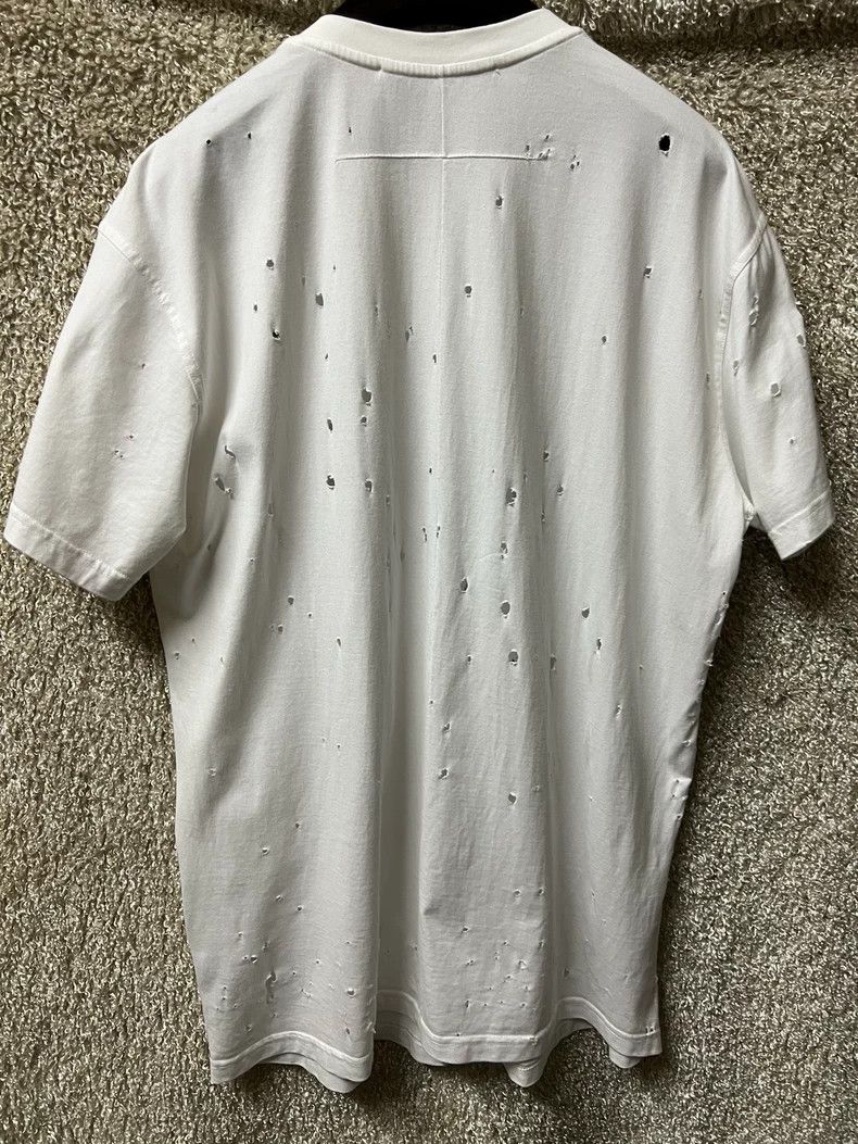 Givenchy Givenchy Paris Distressed White T-Shirt Size US XXS / EU 40 - 8 Thumbnail