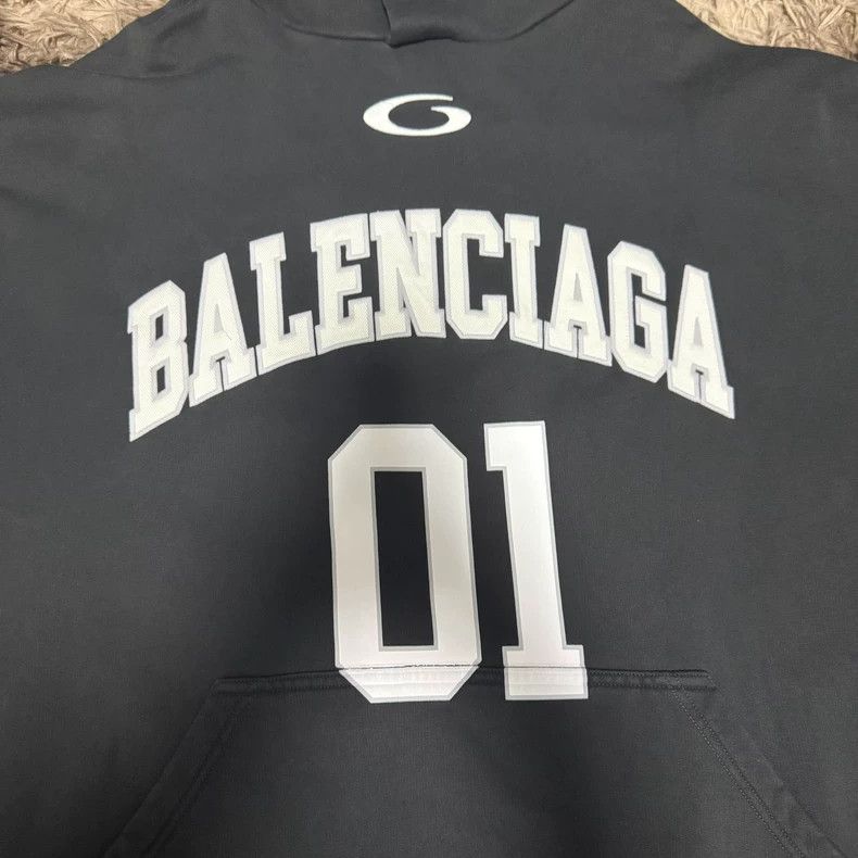 Balenciaga Balenciaga Loop Basketball Logo Hoodie Size US XXS / EU 40 - 2 Thumbnail
